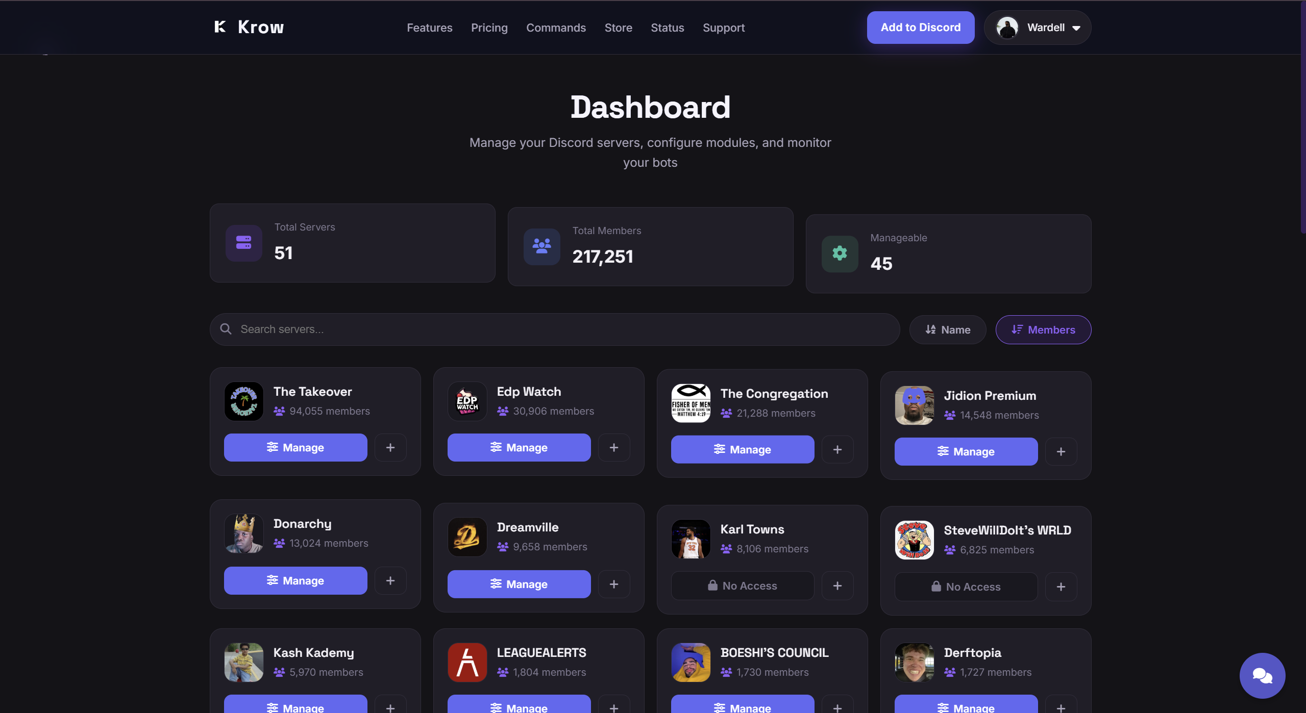 Krow desktop product screen